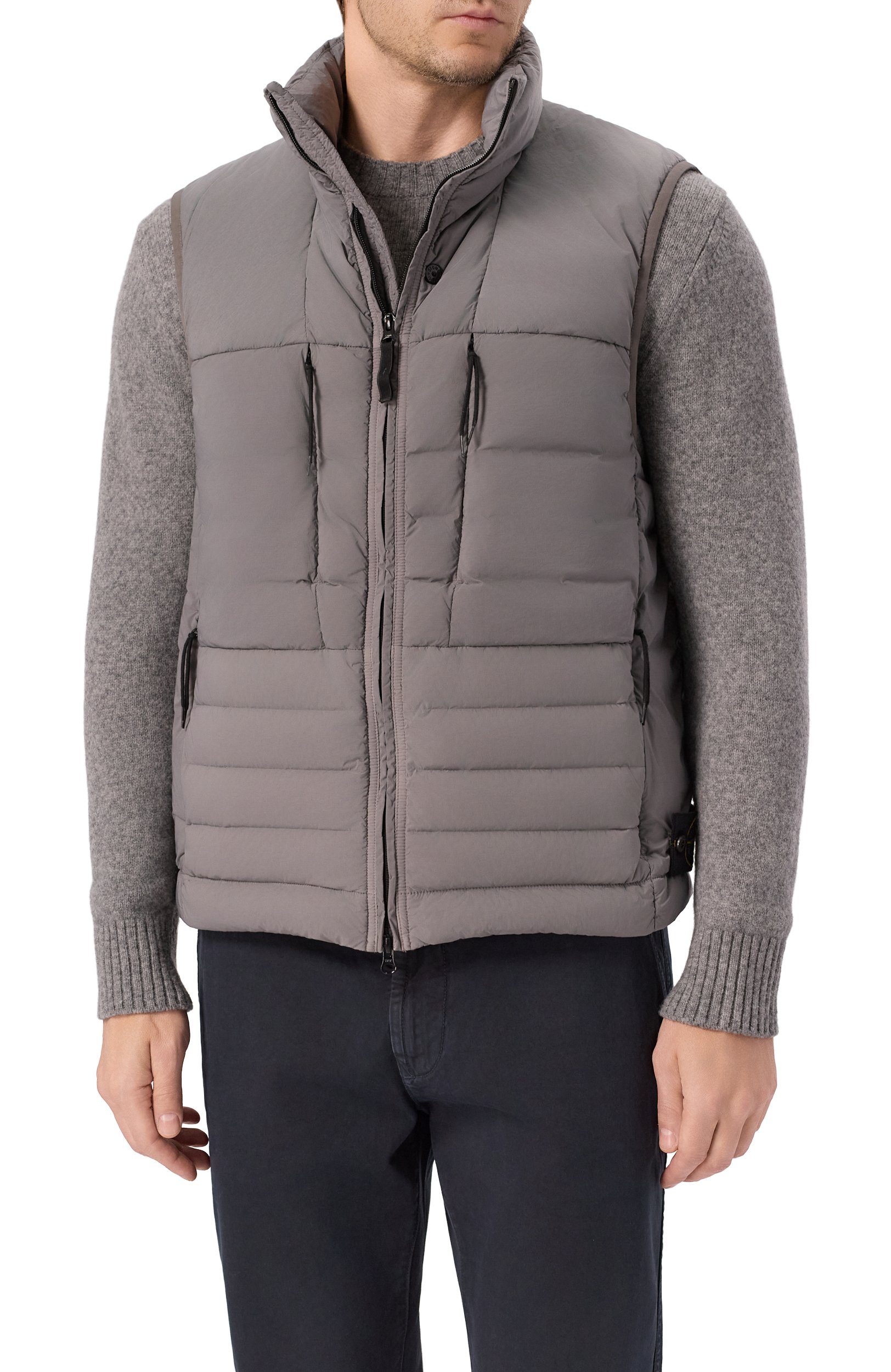 Утепленный жилет STONE ISLAND серого цвета по цене 88300 руб., арт. K2S15G100004/S0183, фото 3 Утепленный жилет STONE ISLAND, арт. K2S15G100004/S0183, фото 3