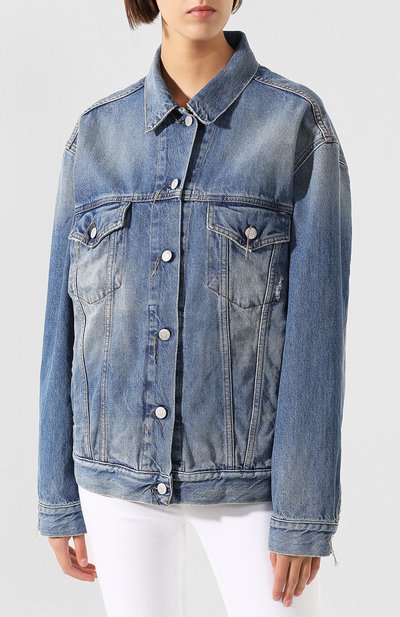 Джинсовая куртка ACNE STUDIOS голубого цвета по цене 29500 руб., арт. A90080, фото 3 Джинсовая куртка ACNE STUDIOS, арт. A90080, фото 3