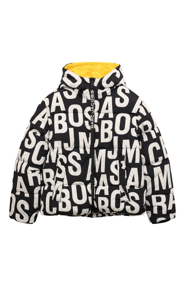 Детского куртка MARC JACOBS (THE) черно-белого цвета, арт. W60316 | Фото 1 (Материал внешний: Синтетический материал; Рукава: Длинные; Драгоценные камни: Проставлено; Материал сплава: Проставлено; Кросс-КТ: Демисезон, Утепленные; Ростовка одежда: 12 лет | 152 см, 3 года | 98 см, 5 лет | 110 см, 4 года | 104 см, 7 лет | 122 см, 9 лет | 134 см)