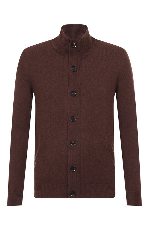 Кашемировый кардиган Brioni UMIF0L/02K06 Коричневый UMIF0L/02K06