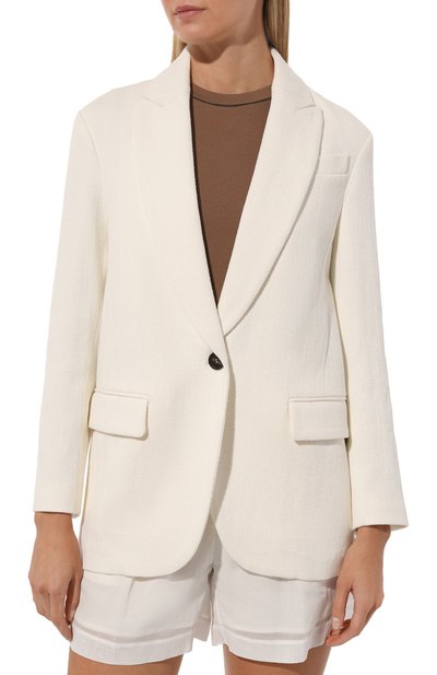 Жакет из хлопка и льна BRUNELLO CUCINELLI, арт. MH5712083, фото 3