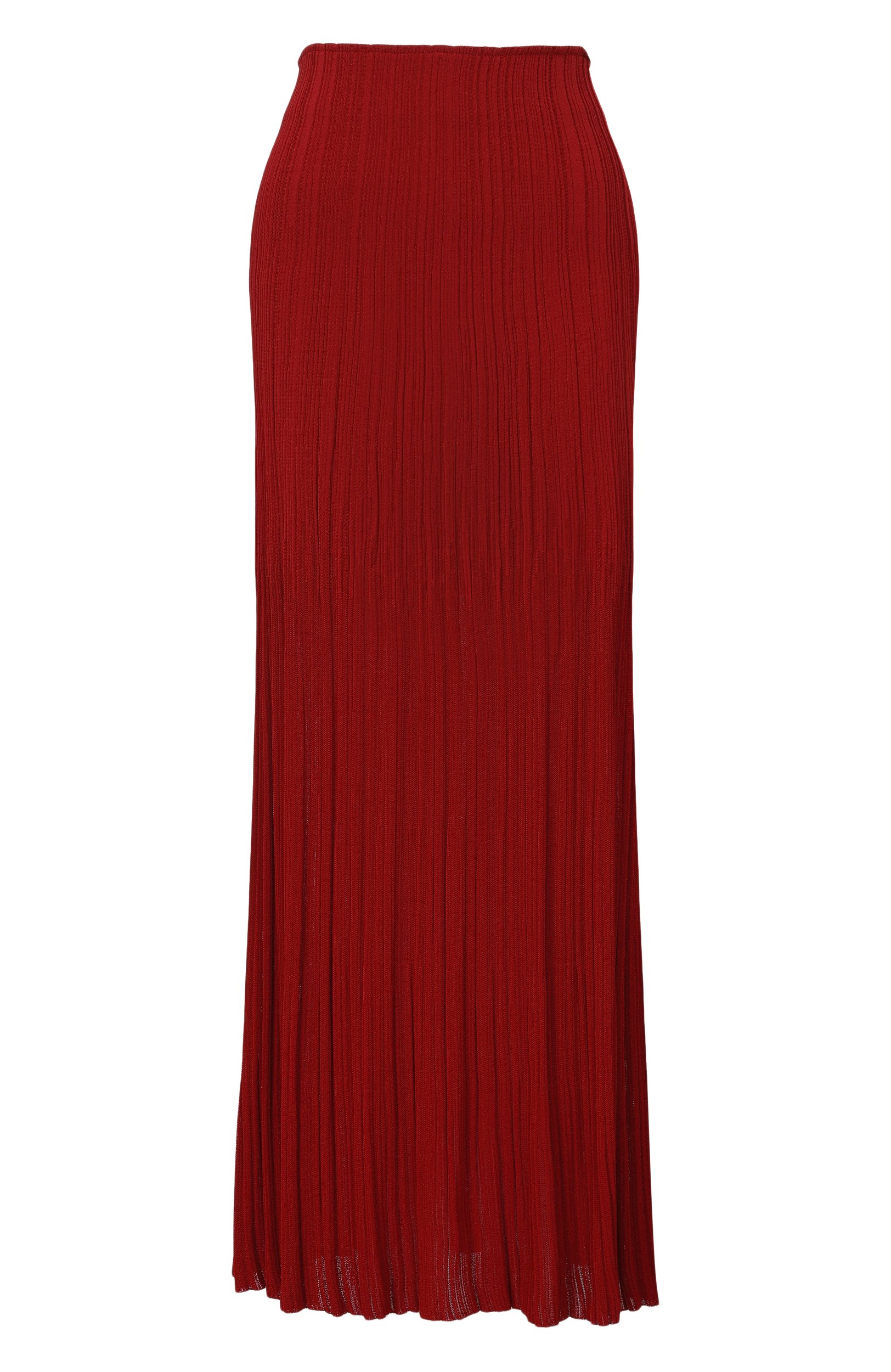 Юбка из вискозы BALMAIN красного цвета по цене 209500 руб., арт. HF1LE710/KK08, фото 1 Юбка из вискозы BALMAIN, арт. HF1LE710/KK08, фото 1
