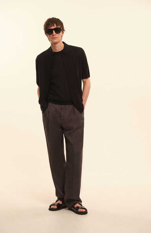 Льняные брюки Giorgio Armani GM001741/TE15998 Серый  GM001741/TE15998 Фото 7