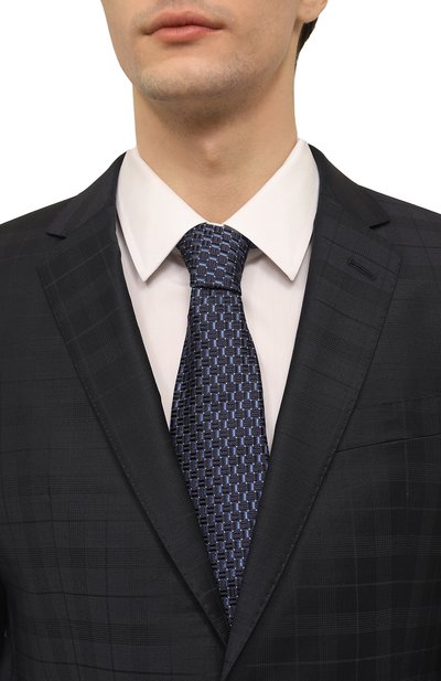 Шелковый галстук CORNELIANI синего цвета по цене 22100 руб., арт. 91U302-3120325, фото 2 Шелковый галстук CORNELIANI, арт. 91U302-3120325, фото 2
