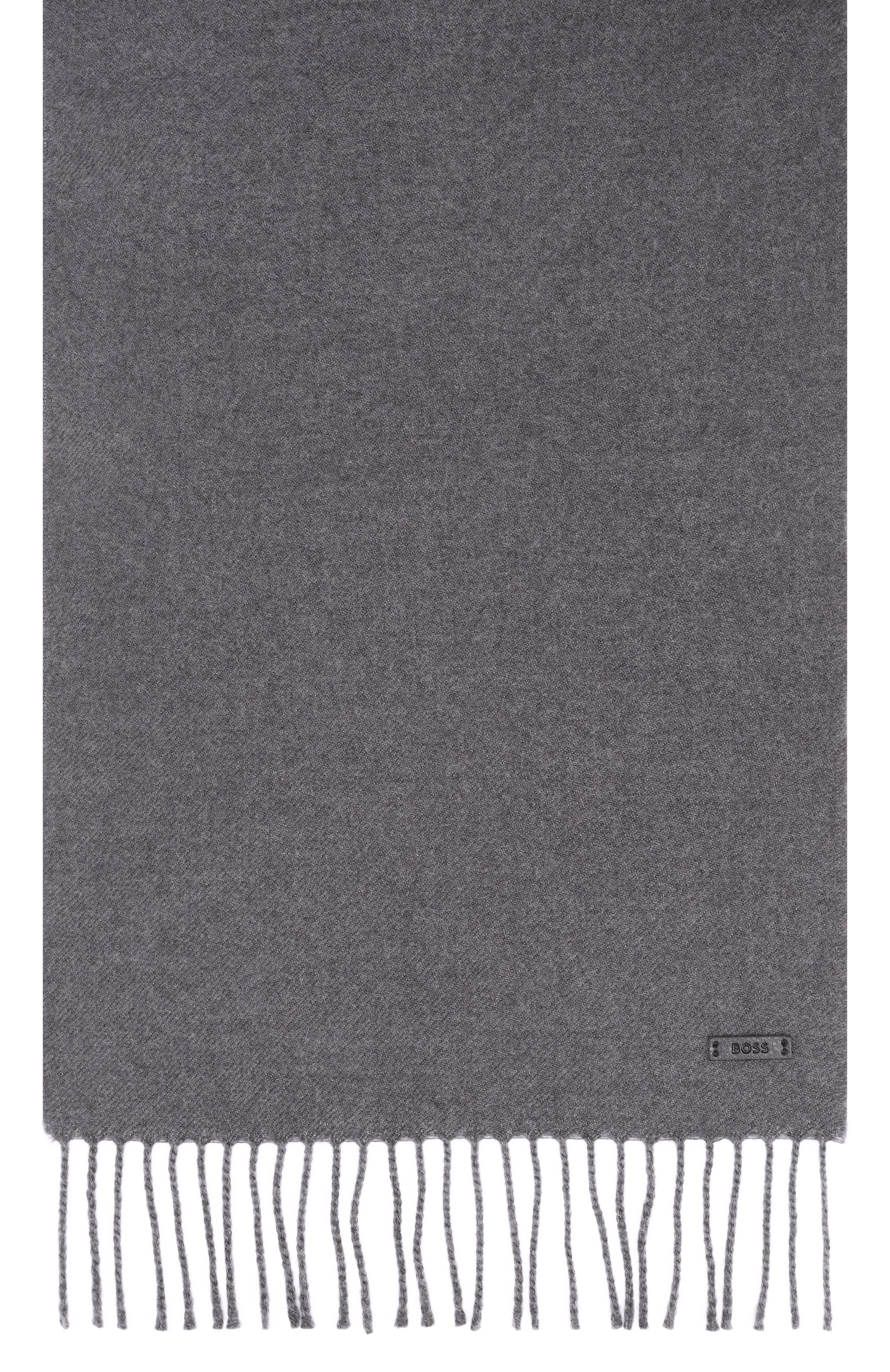 Шерстяной шарф BOSS серого цвета по цене 11950 руб., арт. 50517218, фото 4 Шерстяной шарф BOSS, арт. 50517218, фото 4