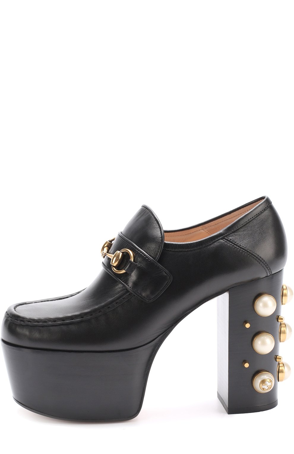 Туфли vegas на платформе и каблуке с декором GUCCI, арт. 470970/C9D00, фото 2