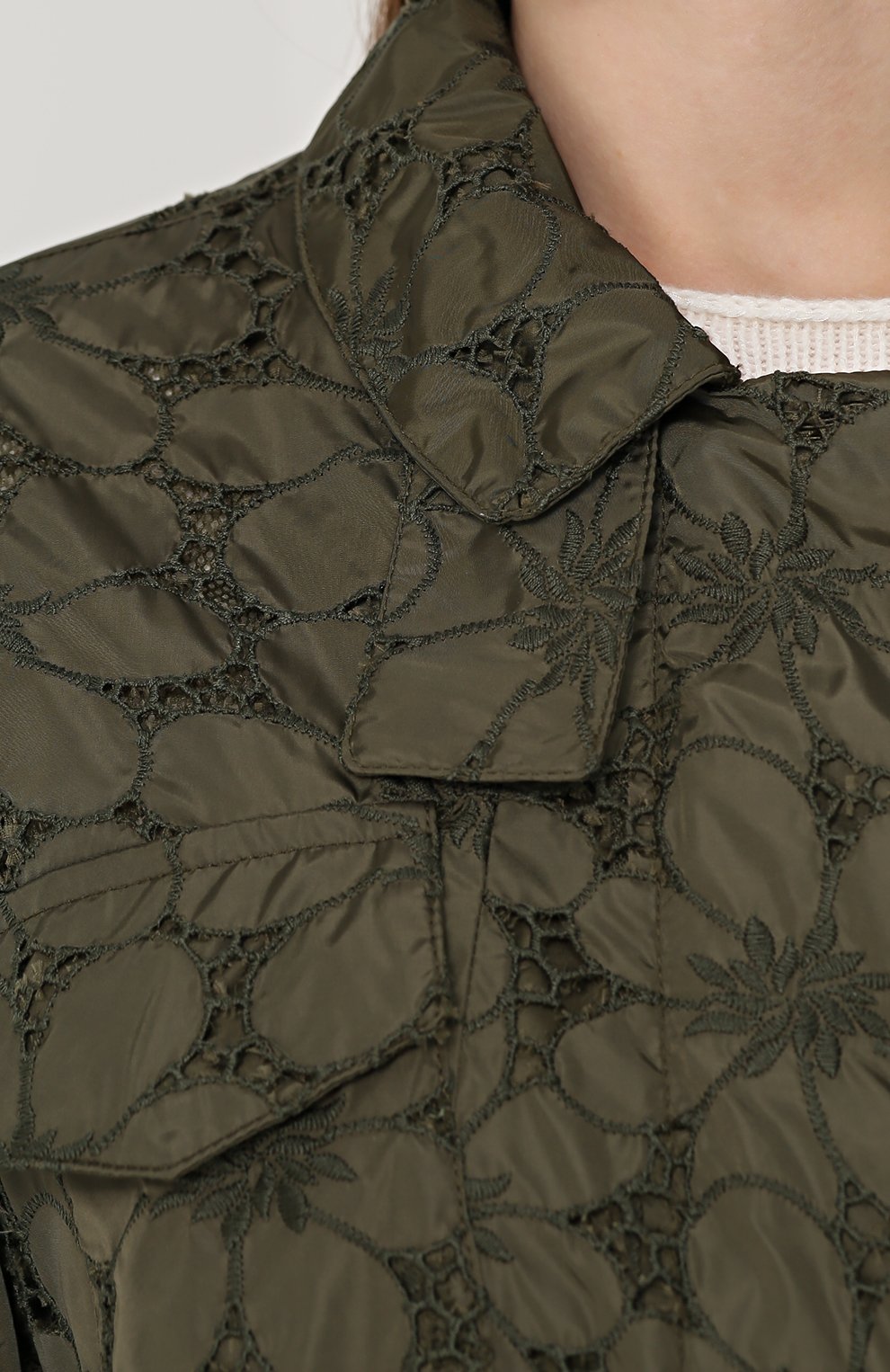 Кружевная куртка свободного кроя с укороченным рукавом MONCLER, арт. C1-093-46167-05-5398C, фото 5