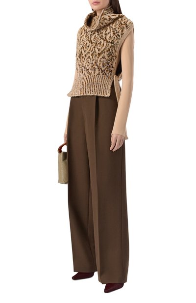 Женский жилет из шерсти и вискозы DRIES VAN NOTEN, арт. 011247-2734-103