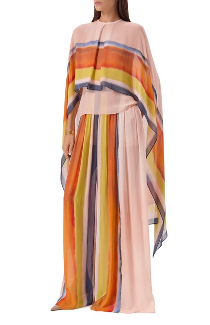 Женские брюки из вискозы и шелка ELIE SAAB, арт. P0127/VI005