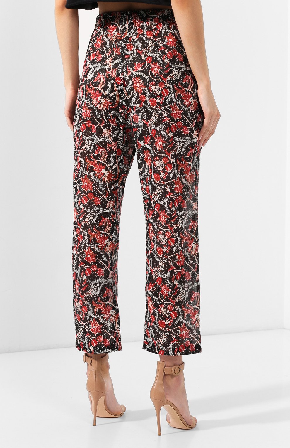 Хлопковые брюки с принтом ISABEL MARANT ETOILE, арт. PA1143-19P027E/EN0A, фото 4