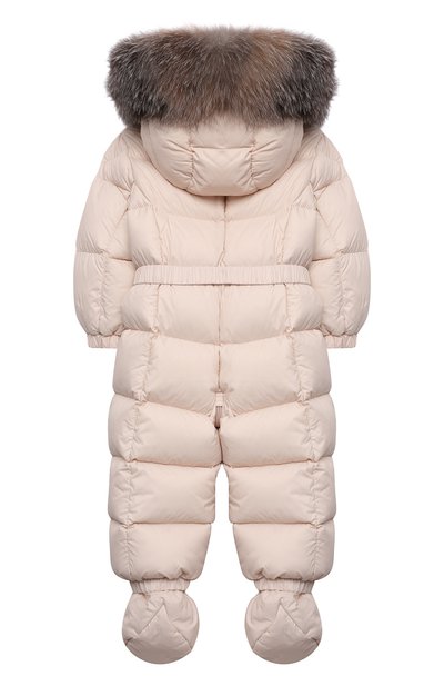 Пуховый комбинезон с мехом MONCLER, арт. G2-951-1G506-02-53079/12-18M, фото 2