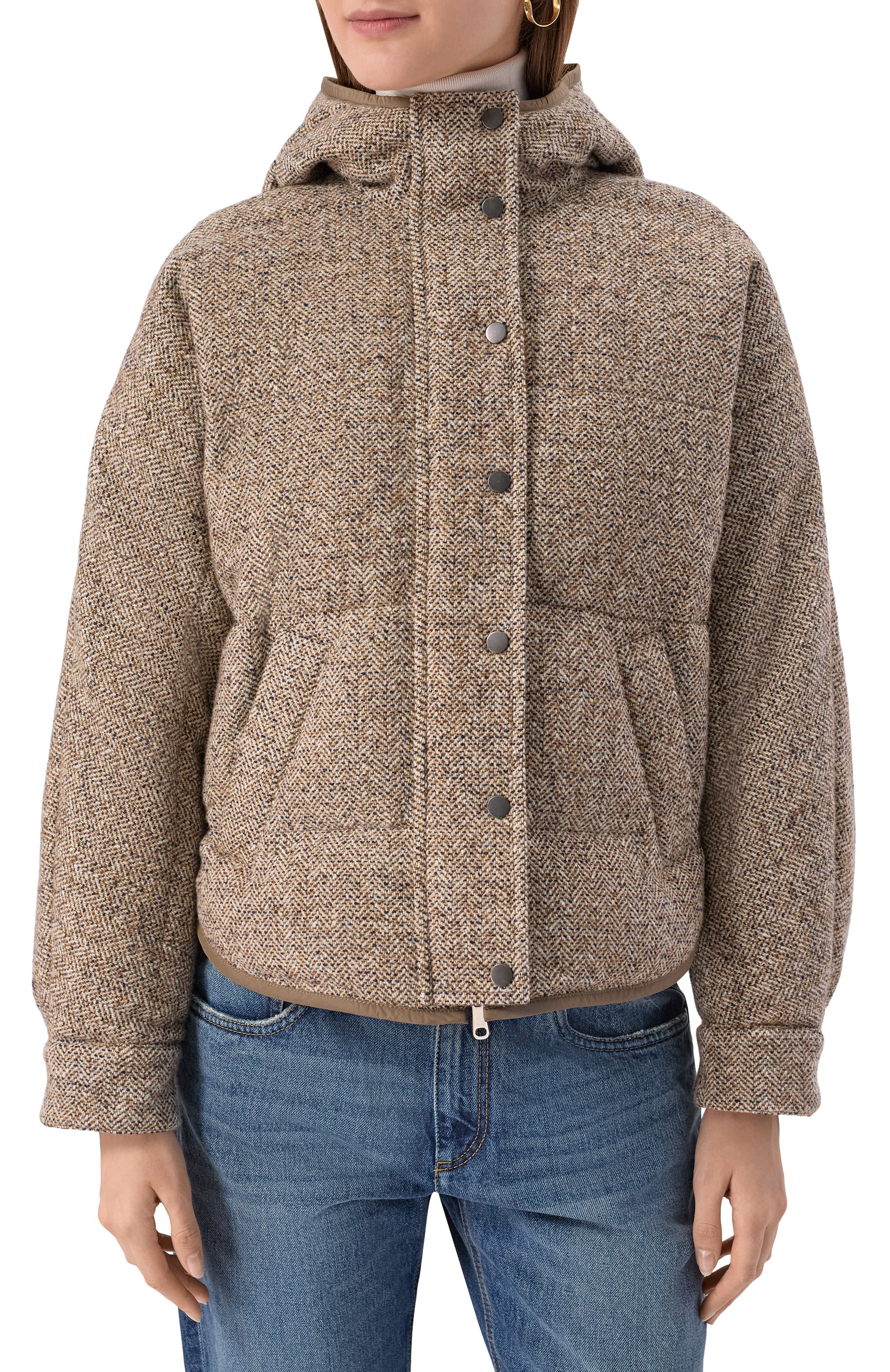 Двусторонний твидовый пуховик BRUNELLO CUCINELLI, арт. MG5307729, фото 3