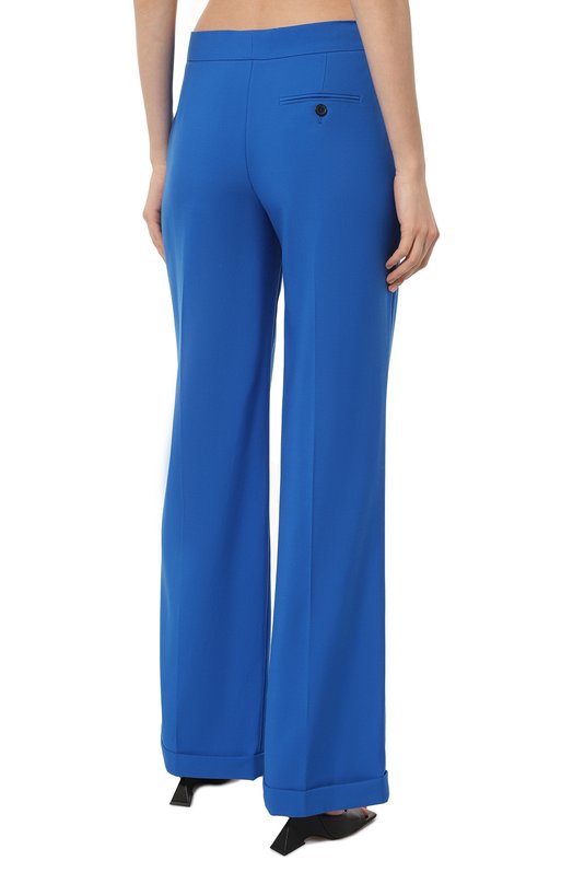 Шерстяные брюки Alexander McQueen 745068/QJACX Синий  745068/QJACX Фото 4