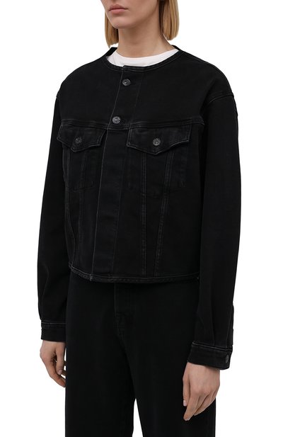 Джинсовая куртка 7 FOR ALL MANKIND черного цвета по цене 24250 руб., арт. JSK4B340FA, фото 3 Джинсовая куртка 7 FOR ALL MANKIND, арт. JSK4B340FA, фото 3