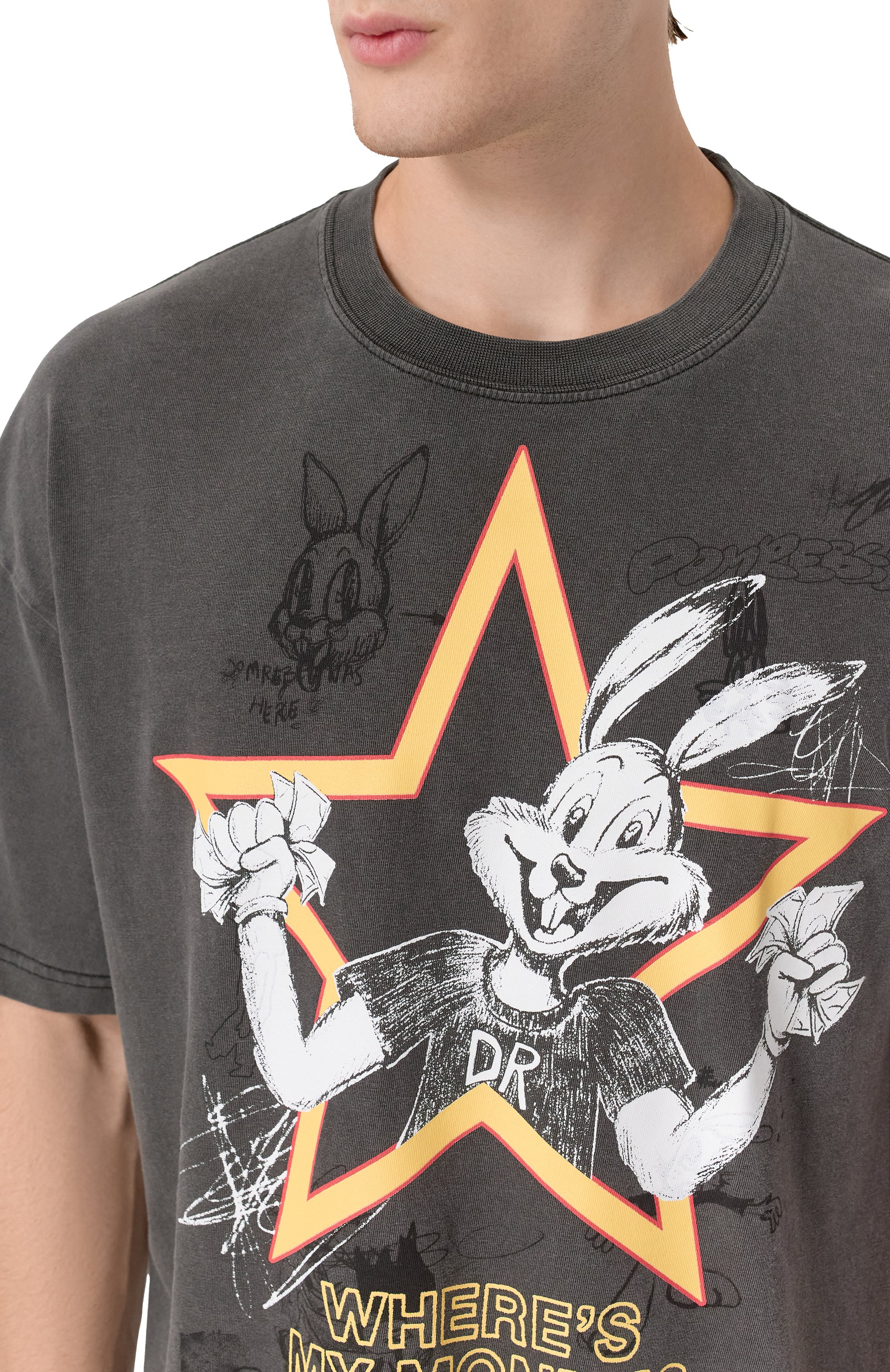 Хлопковая футболка DOMREBEL темно-серого цвета по цене 22100 руб., арт. M CASHBUN, фото 5 Хлопковая футболка DOMREBEL, арт. M CASHBUN, фото 5