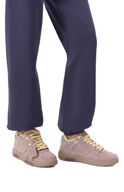 Женские замшевые кеды out of office OFF-WHITE, арт. 0WIA259F25LEA0096D6D