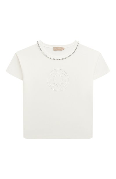 Хлопковая футболка ELIE SAAB JUNIOR, арт. EFTS001 TS0029/14A-18A