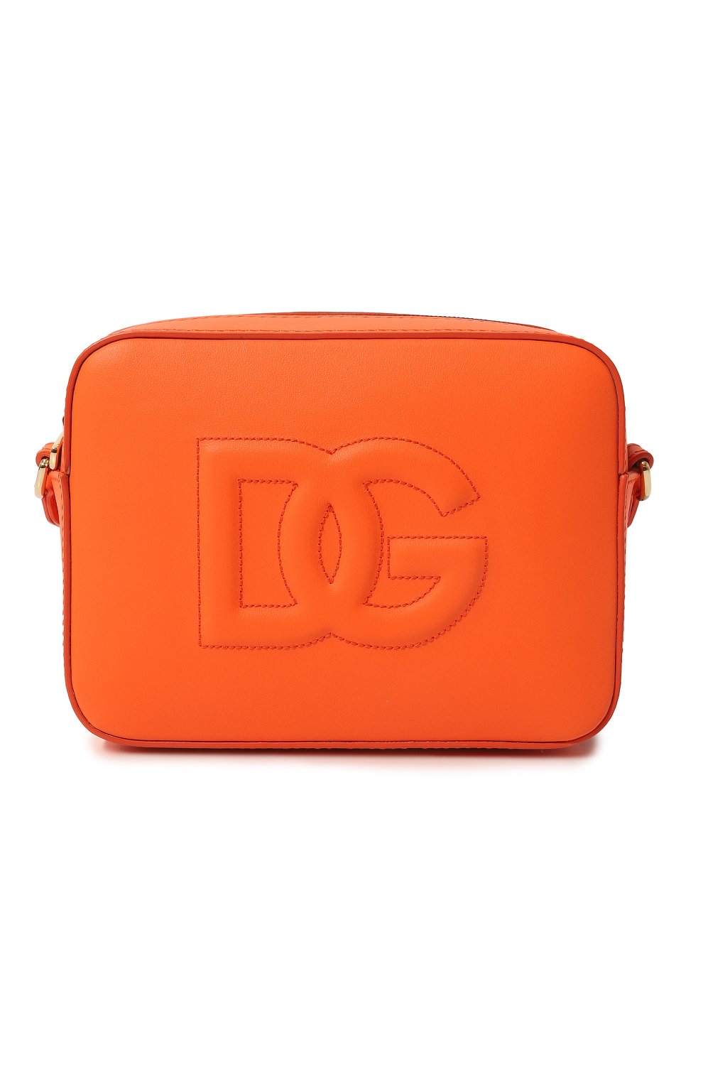 Кожаная сумка DOLCE & GABBANA оранжевого цвета по цене 39900 руб., арт. EB0100/AC511, фото 1 Кожаная сумка DOLCE & GABBANA, арт. EB0100/AC511, фото 1