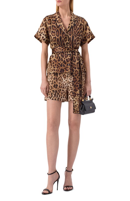 Хлопковые шорты Dolce & Gabbana FTASXT/HS5E3 Леопардовый  FTASXT/HS5E3 Фото 2