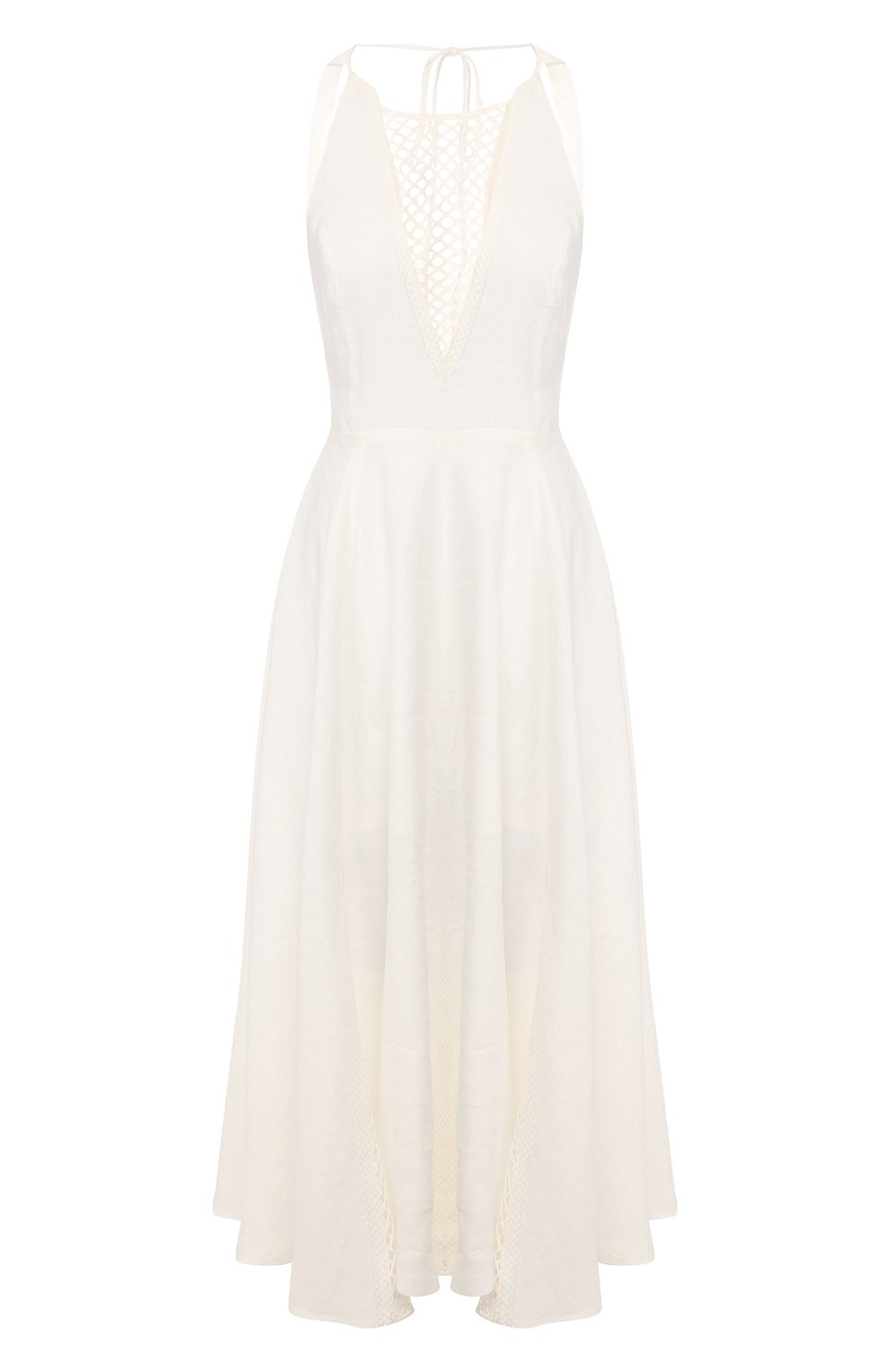 Льняное платье A MERE CO белого цвета по цене 59950 руб., арт. AMC-R20-G3-33, фото 1 Льняное платье A MERE CO, арт. AMC-R20-G3-33, фото 1