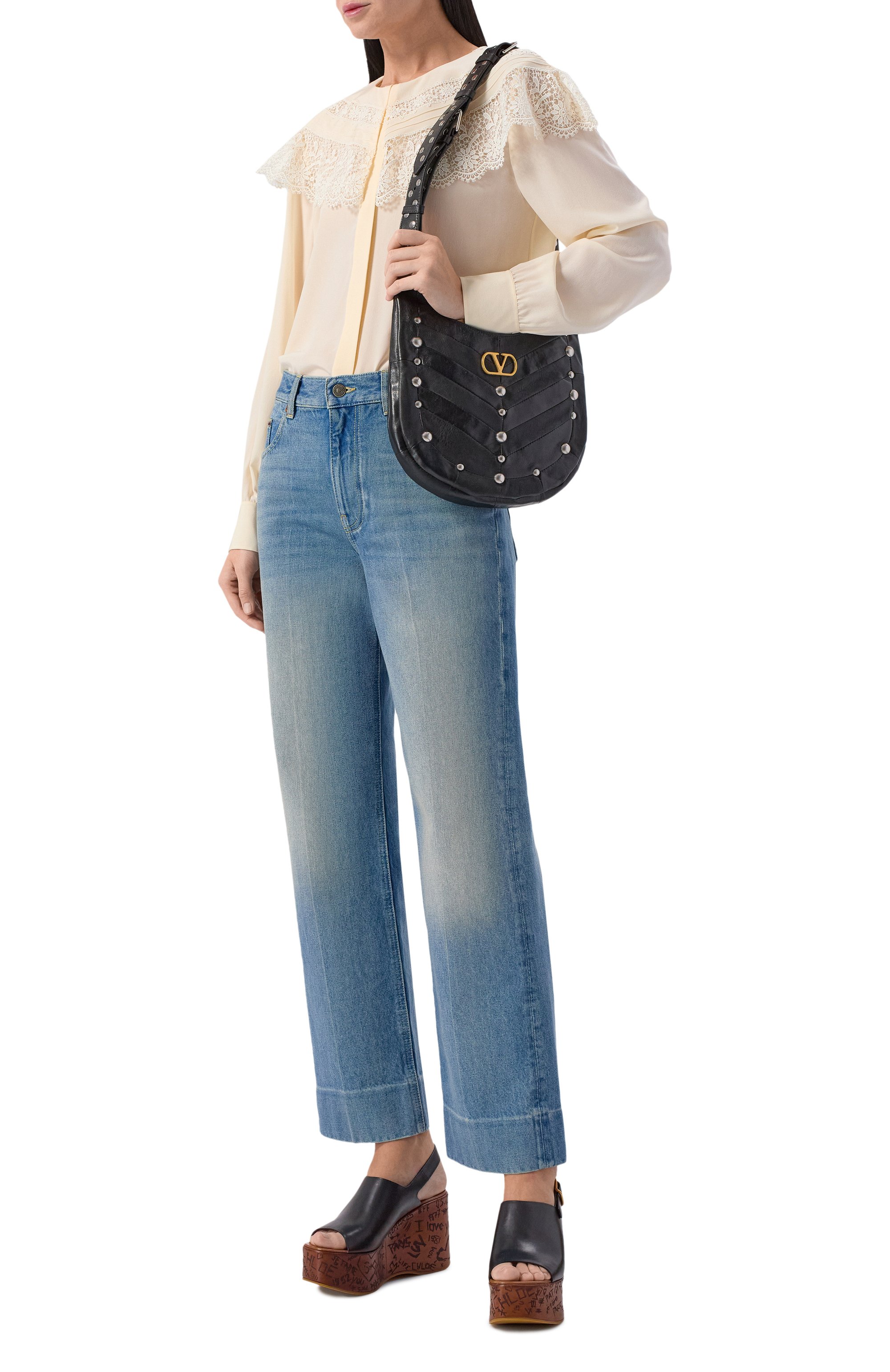 Сумка hoboho small VALENTINO черного цвета по цене 329000 руб., арт. 8W2B0S63/PXJ, фото 7 Сумка hoboho small VALENTINO, арт. 8W2B0S63/PXJ, фото 7