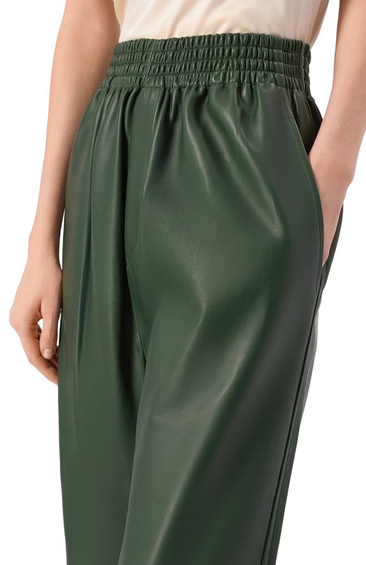 Кожаные брюки Petar Petrov S26LP6 Зелёный  S26LP6 Фото 5