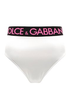 Женские трусы с завышенной талией DOLCE & GABBANA фуксия цвета, арт. 02C97T/0N016 | Фото 1 (Материал внешний: Синтетический материал; Материал сплава: Проставлено; Нос: Не проставлено)