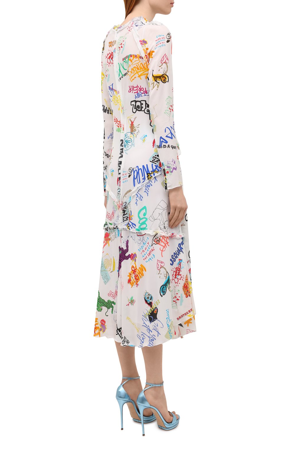 Платье из вискозы DSQUARED2 разноцветного цвета по цене 105500 руб., арт. S75CV0502/S54422, фото 4 Платье из вискозы DSQUARED2, арт. S75CV0502/S54422, фото 4
