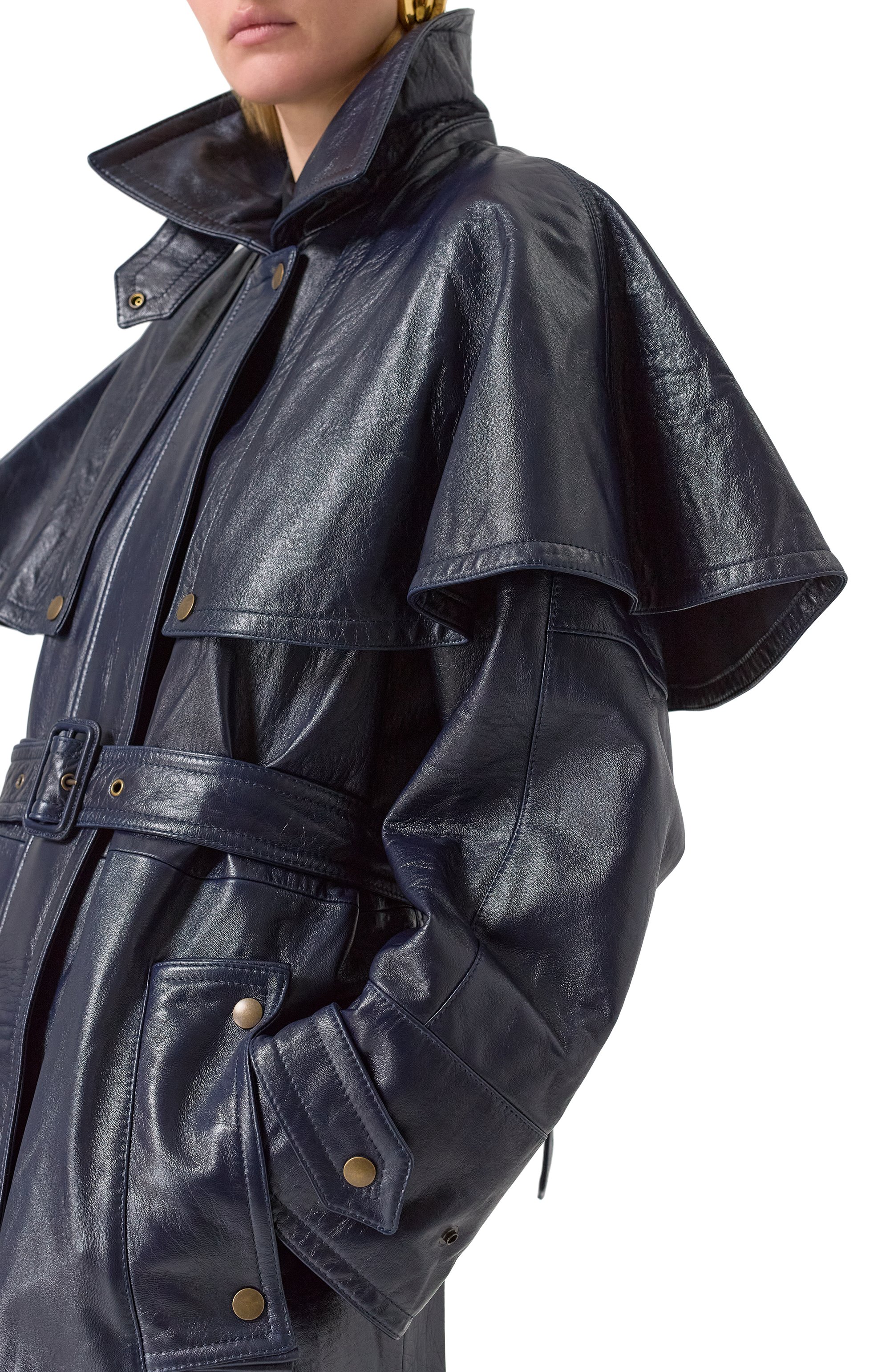 Кожаный тренч CHLOÉ, арт. CHC24WCM10202, фото 5