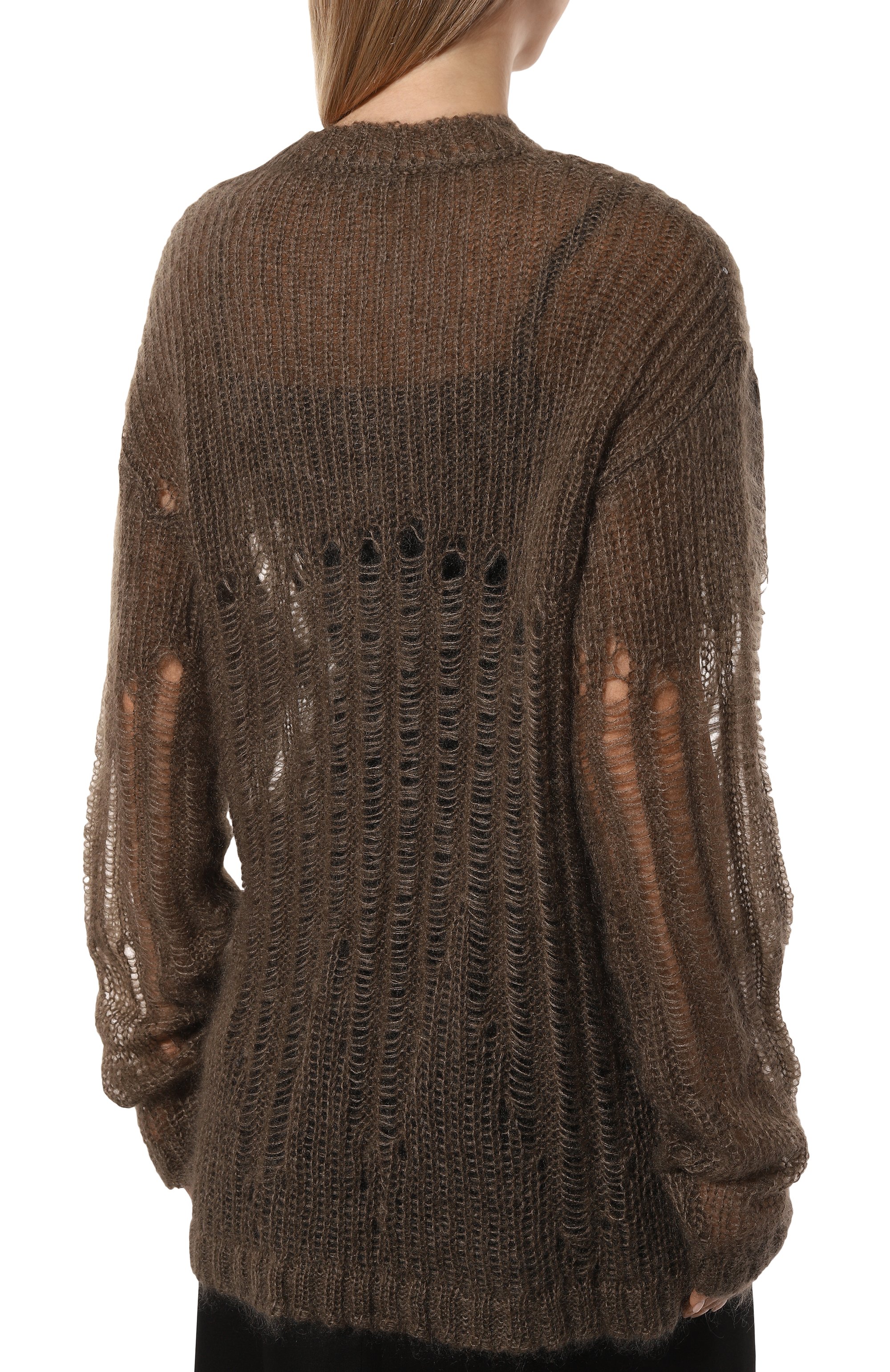 Свитер из шерсти и шелка ANN DEMEULEMEESTER, арт. 2402-W-KN09-KN044-099, фото 4