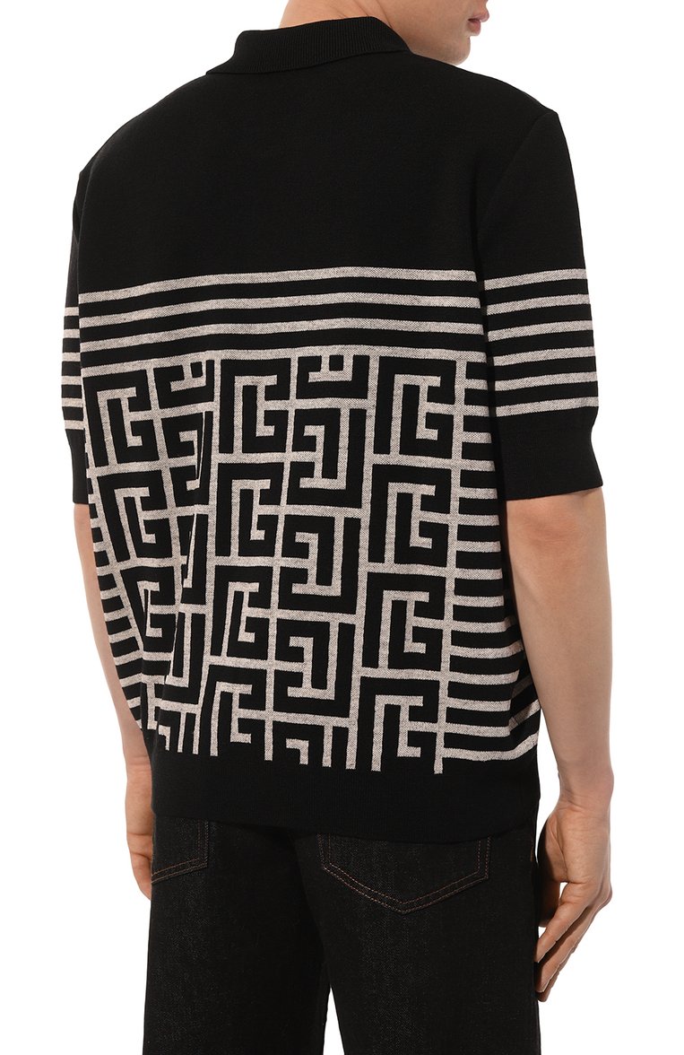 Поло из шерсти и льна BALMAIN, арт. AH1GB045KD54, фото 1