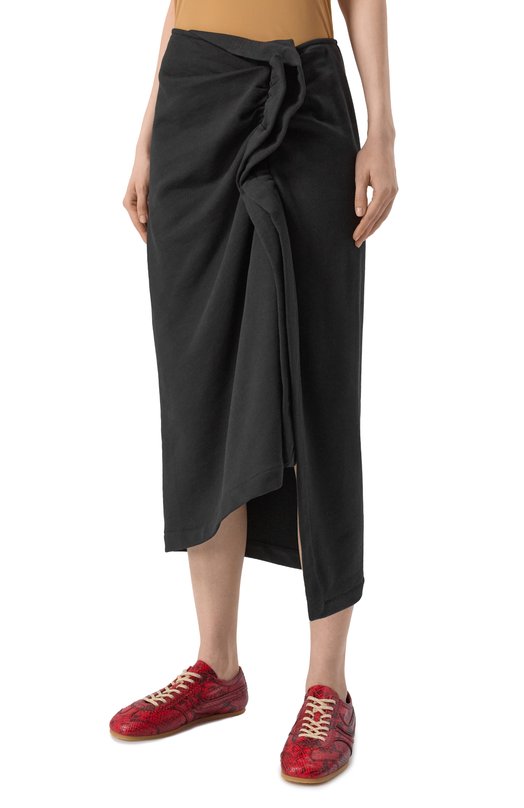 Хлопковая юбка Dries Van Noten 251-011109-1610 Чёрный  251-011109-1610 Фото 3