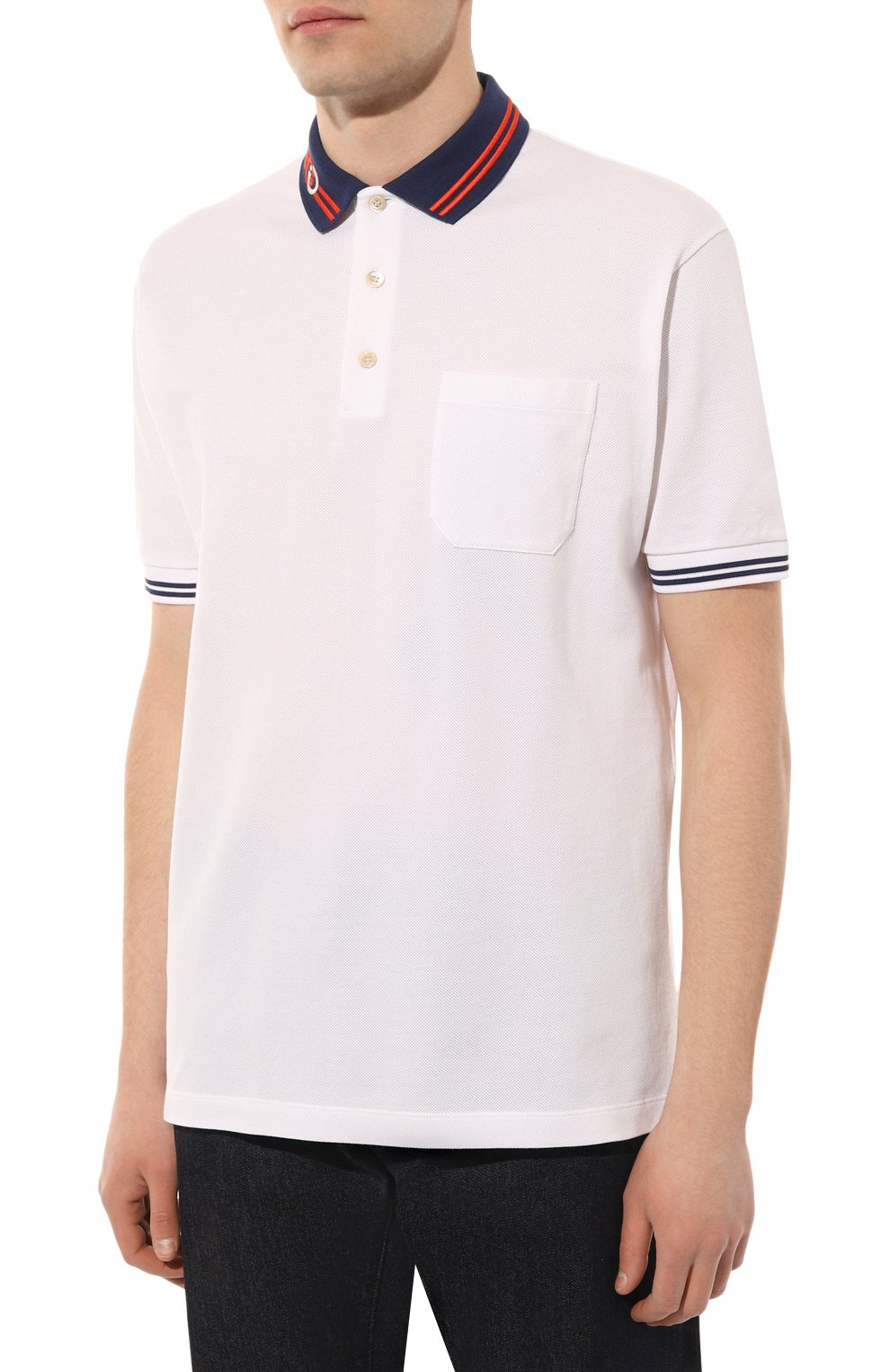 Хлопковое поло GUCCI, арт. 658067 XJDI2, фото 3