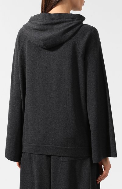 Кашемировый кардиган с капюшоном BRUNELLO CUCINELLI темно-серого цвета по цене 399500 руб., арт. M12146706, фото 4 Кашемировый кардиган с капюшоном BRUNELLO CUCINELLI, арт. M12146706, фото 4