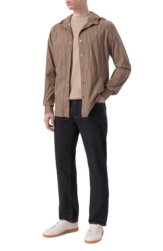 Хлопковая футболка Brioni UJSY0L/0D620 Бежевый  UJSY0L/0D620 Фото 2