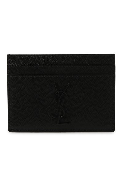 Мужской кожаный футляр для кредитных карт SAINT LAURENT, арт. 485631/BTY0U