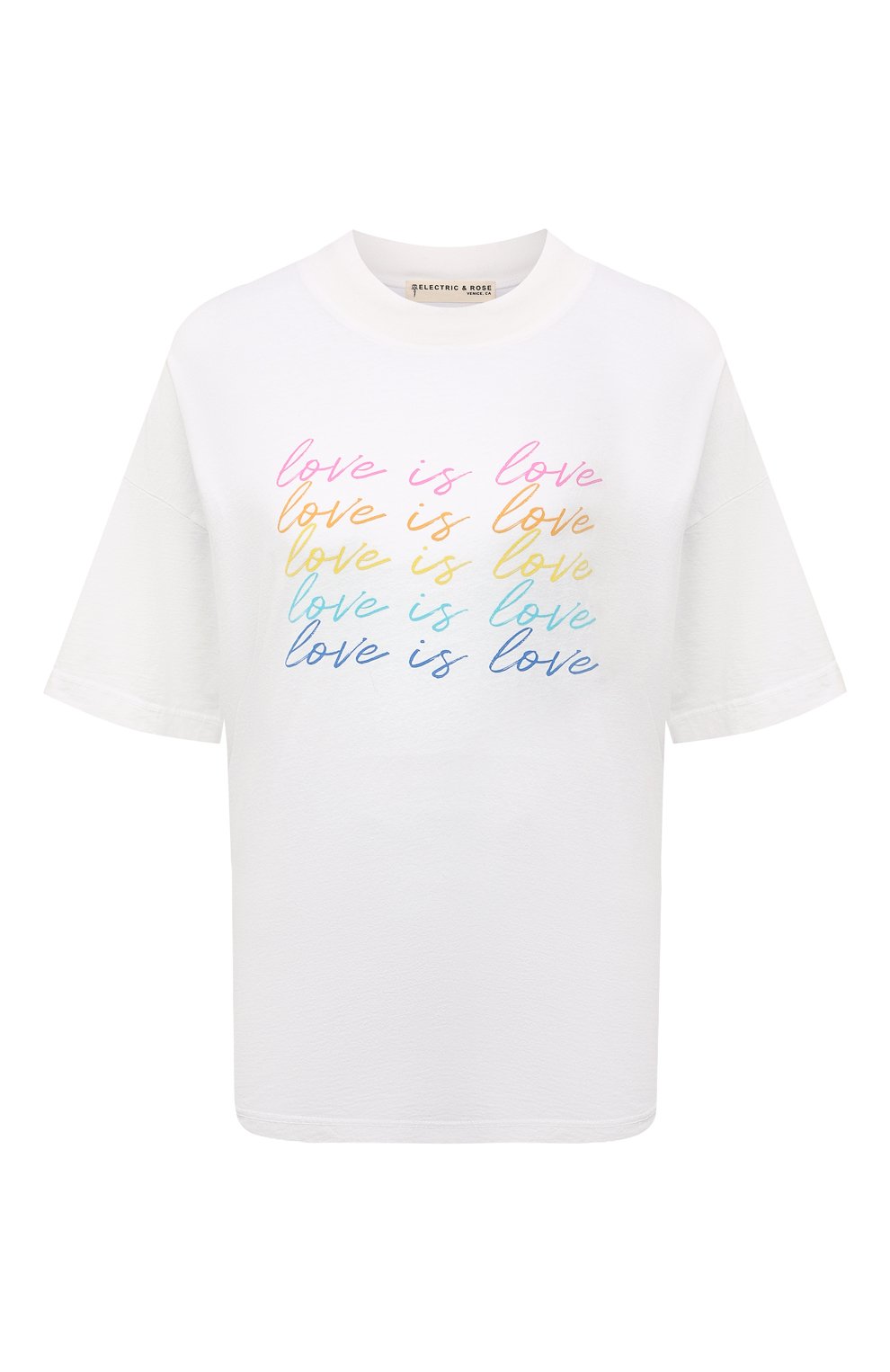 Хлопковая футболка ELECTRIC AND ROSE, арт. LFTP24-L0VE IS L0VE, фото 1