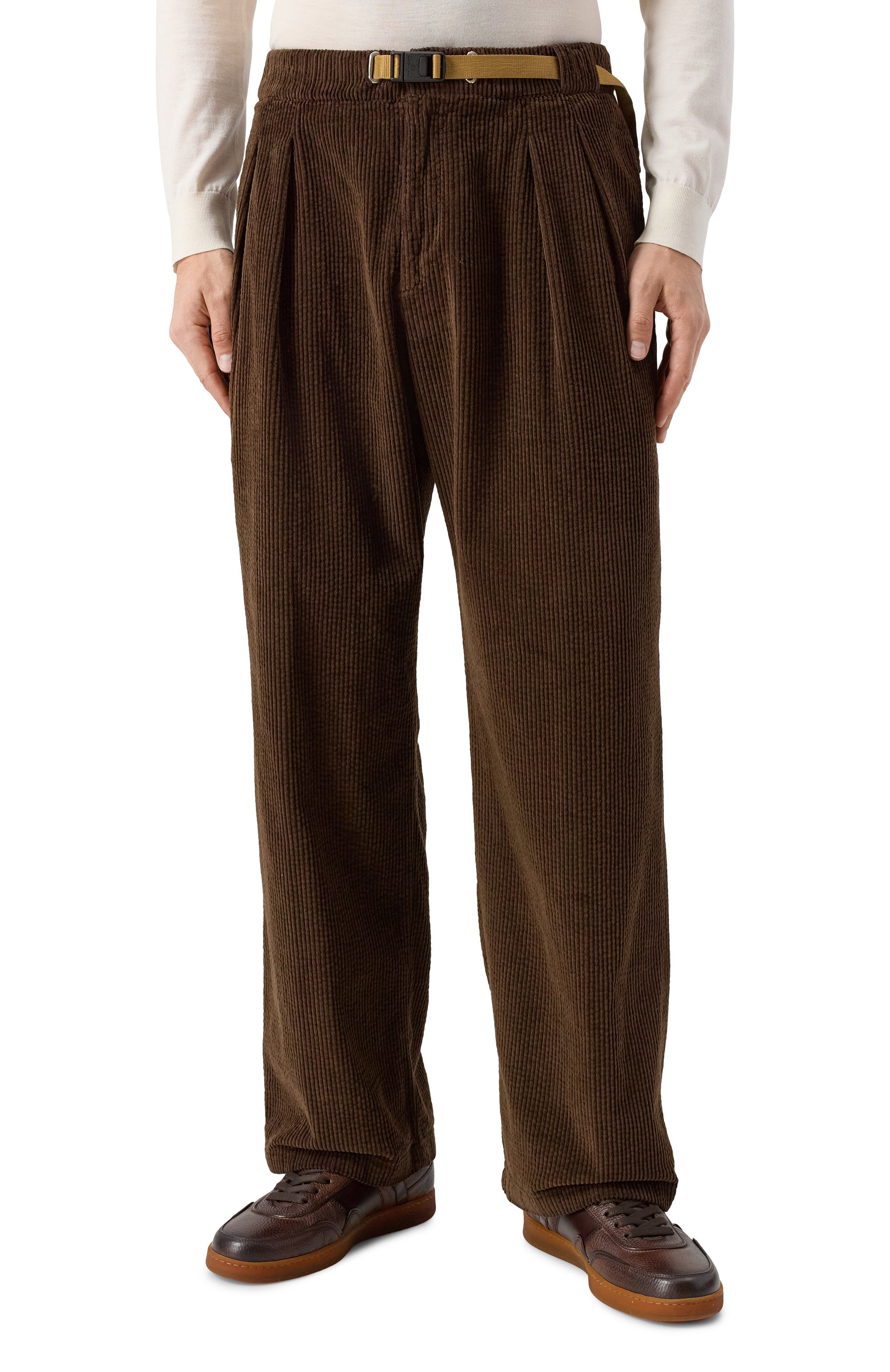 Вельветовые брюки WHITE SAND темно-коричневого цвета по цене 29950 руб., арт. 25WSU90/317, фото 3 Вельветовые брюки WHITE SAND, арт. 25WSU90/317, фото 3