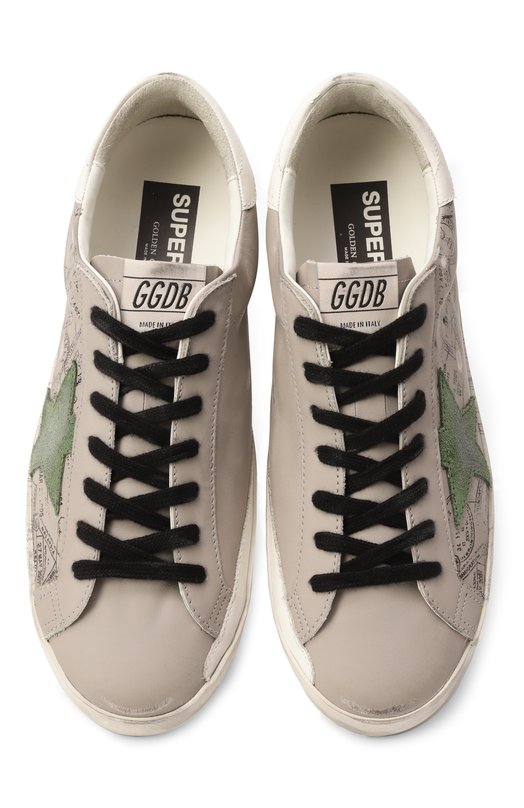 Кожаные кеды Super Star Golden Goose Deluxe Brand GMF00101.F007579 Серый  GMF00101.F007579 Фото 6