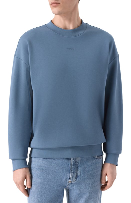 Хлопковый свитшот HUGO 50525892 Синий  50525892 Фото 3