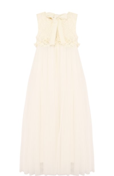 Многослойное платье из шелка и полиамида с кружевной отделкой RHEA COSTA, арт. BBY037/2-8, фото 2