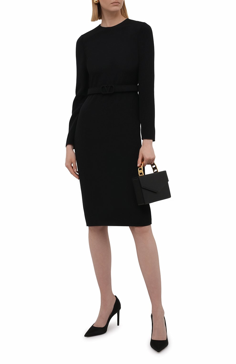 Платье из шерсти и шелка VALENTINO, арт. WB3VAWA06BS, фото 2