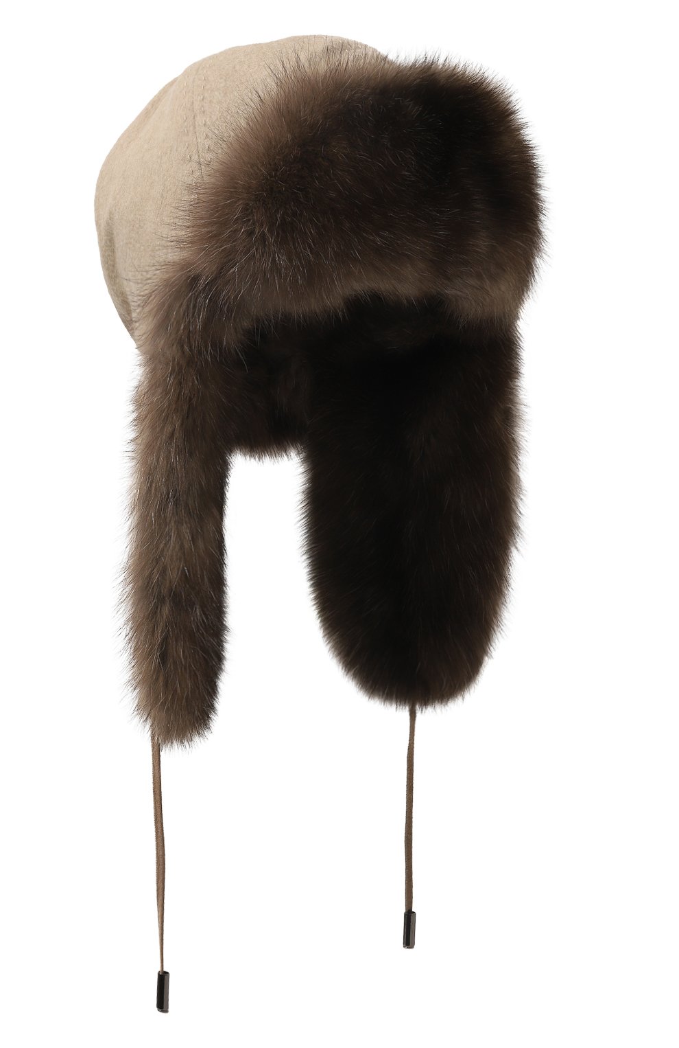 Кашемировая шапка-ушанка с мехом соболя BLACK SABLE, арт. BS-47CF7, фото 1