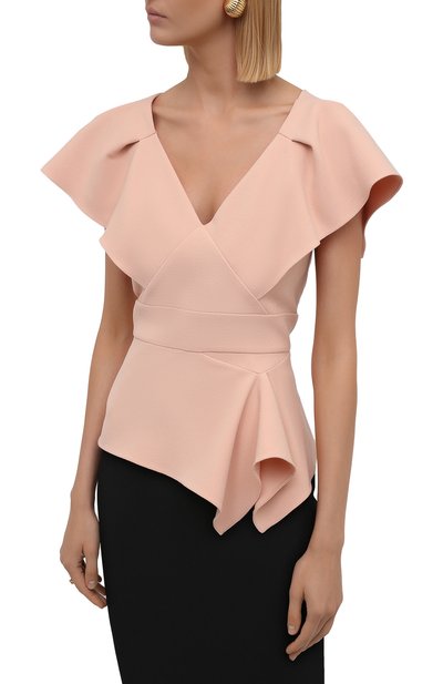 Топ ROLAND MOURET светло-розового цвета по цене 63350 руб., арт. AW21/S2329/F0509, фото 3 Топ ROLAND MOURET, арт. AW21/S2329/F0509, фото 3