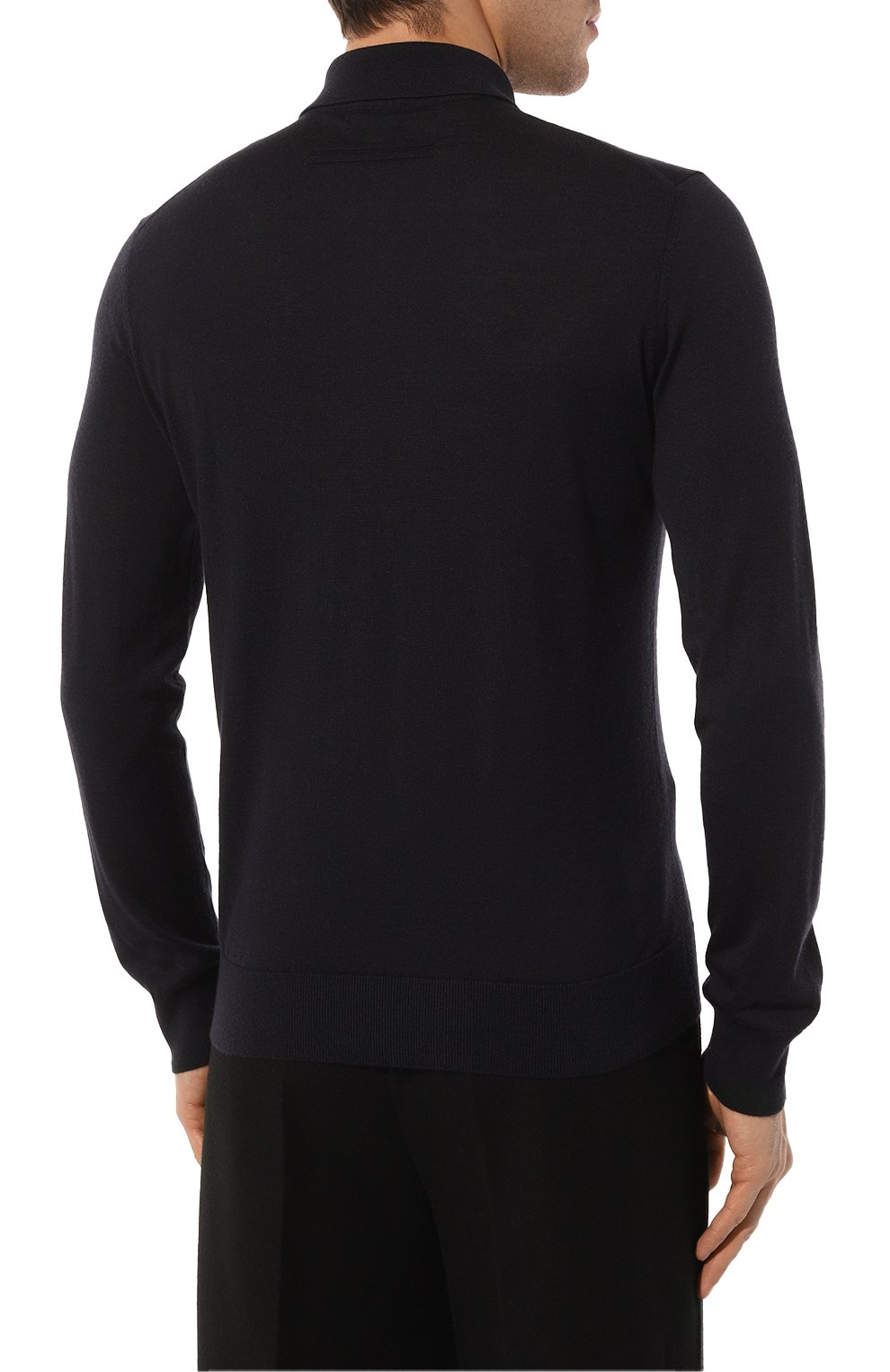 Поло из кашемира и шелка ZEGNA темно-синего цвета по цене 141500 руб., арт. E8J00/132, фото 4 Поло из кашемира и шелка ZEGNA, арт. E8J00/132, фото 4