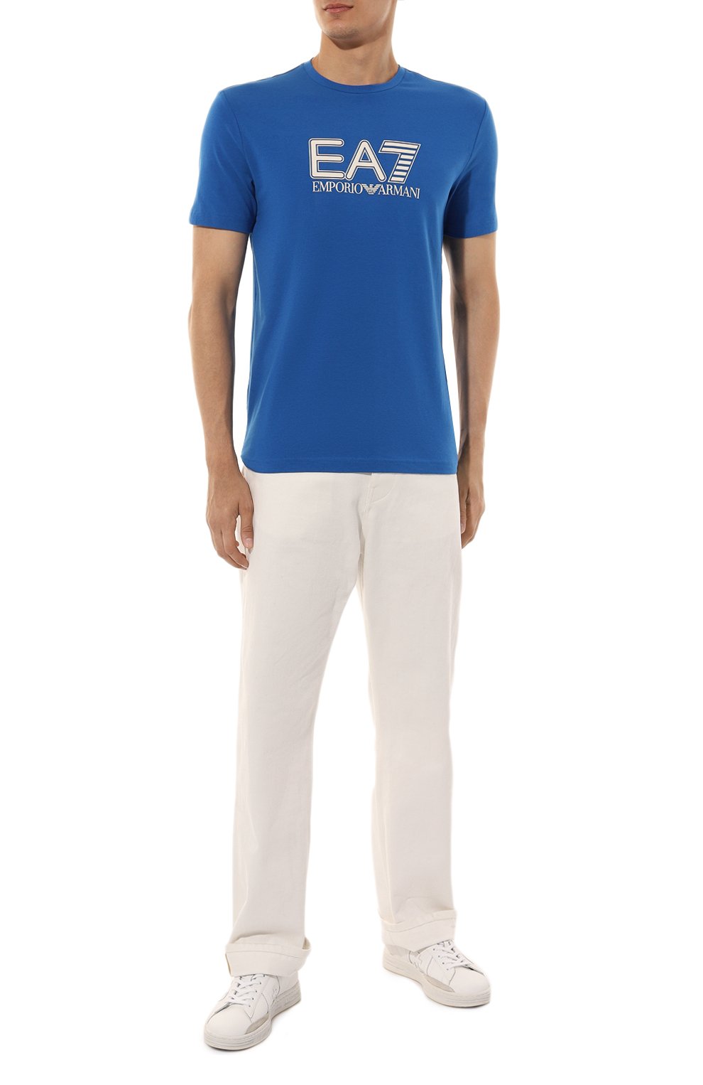 Хлопковая футболка EA7, арт. 6DPT62/PJVQZ/XL, фото 2