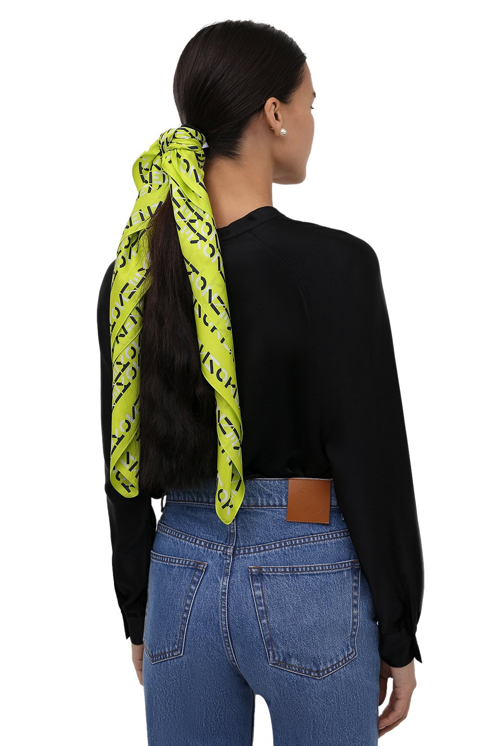 Шелковый платок KENZO желтого цвета по цене 20700 руб., арт. FB58EW320PFN, фото 2 Шелковый платок KENZO, арт. FB58EW320PFN, фото 2