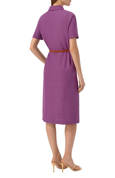 Платье из вискозы GUCCI фиолетового цвета по цене 423500 руб., арт. 852004/ZAUB4, фото 3 Платье из вискозы GUCCI, арт. 852004/ZAUB4, фото 3