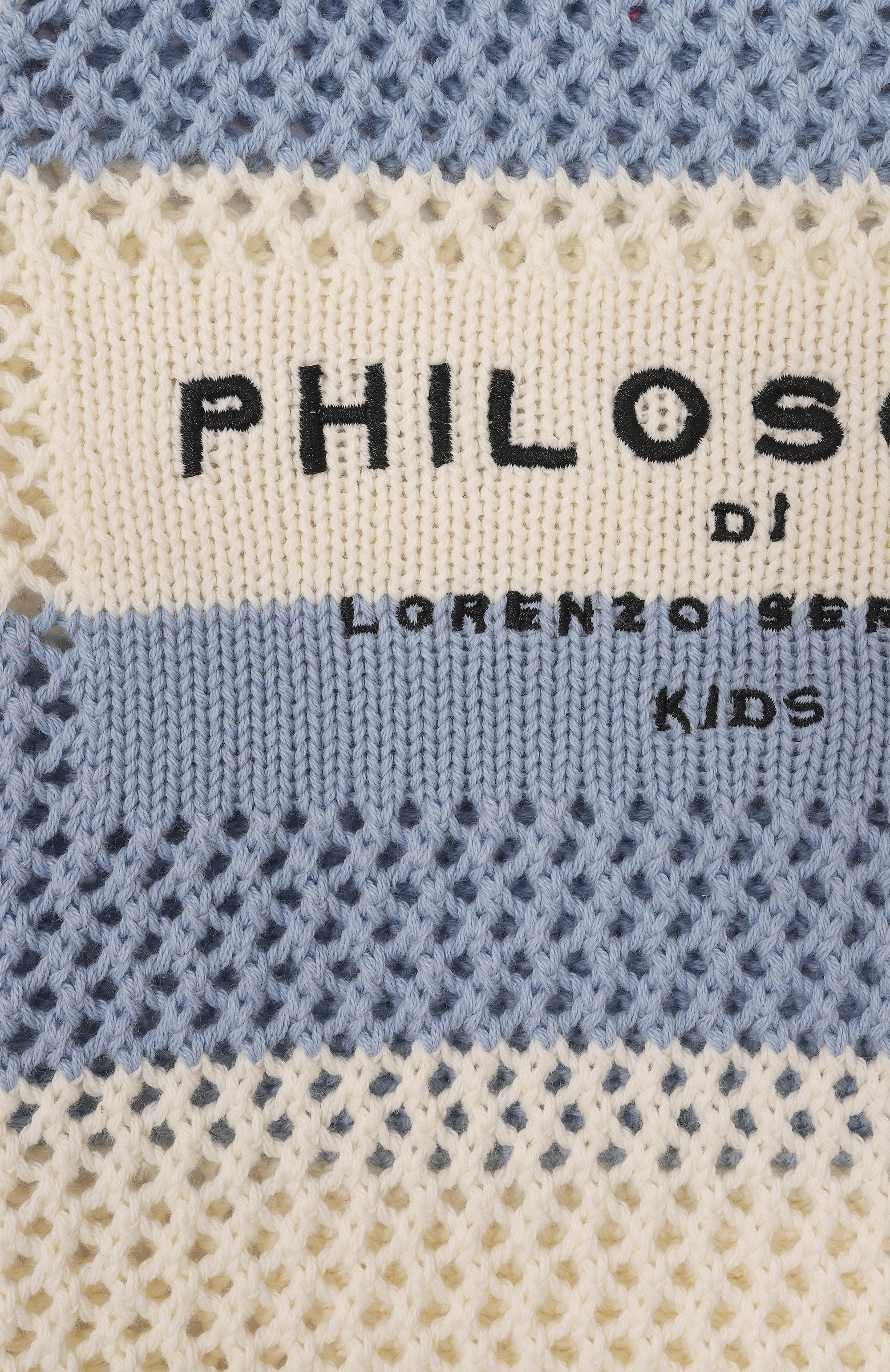 Хлопковое платье PHILOSOPHY DI LORENZO SERAFINI KIDS голубого цвета по цене 18650 руб., арт. I9E035/5706/4-10, фото 3 Хлопковое платье PHILOSOPHY DI LORENZO SERAFINI KIDS, арт. I9E035/5706/4-10, фото 3