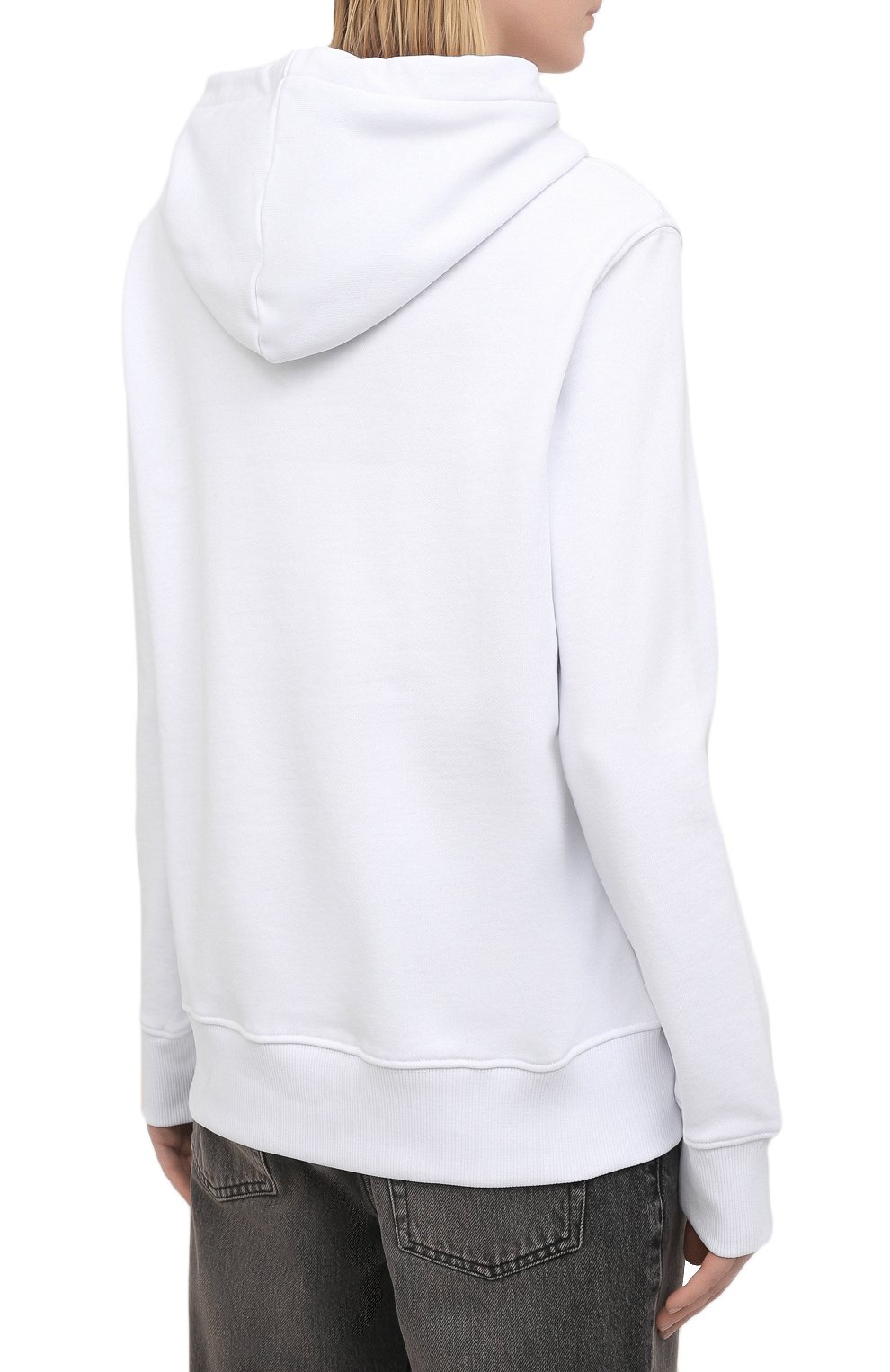 Хлопковое худи VERSACE JEANS COUTURE белого цвета по цене 29950 руб., арт. B6HWA7TP-WDP308 L0G0 F0IL/30318, фото 4 Хлопковое худи VERSACE JEANS COUTURE, арт. B6HWA7TP-WDP308 L0G0 F0IL/30318, фото 4